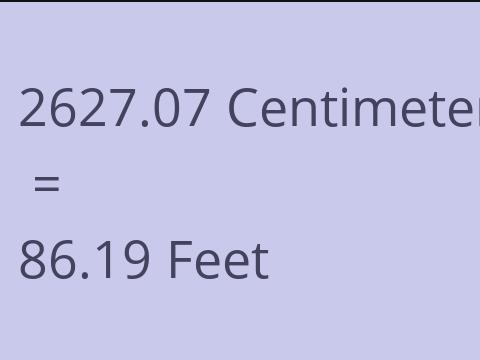 2627.07 CM TO FEET