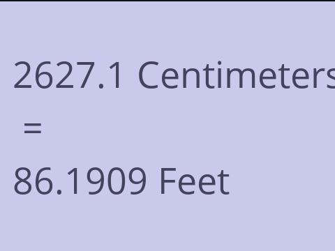 2627.1 CM TO FEET