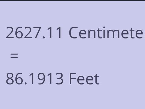 2627.11 CM TO FEET