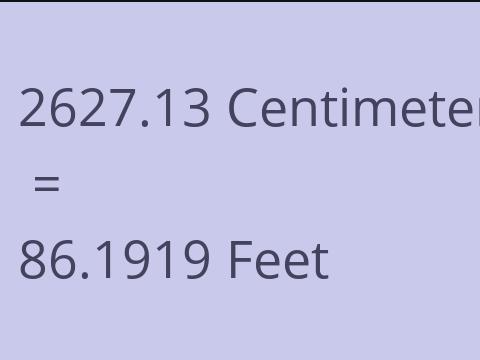 2627.13 CM TO FEET