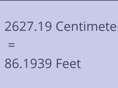 2627.19 CM TO FEET