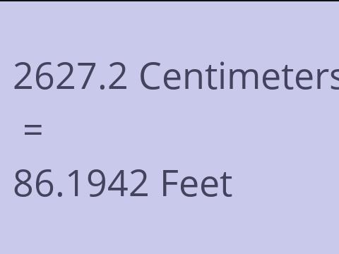 2627.2 CM TO FEET