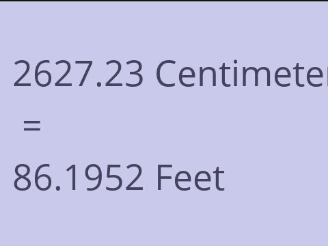 2627.23 CM TO FEET