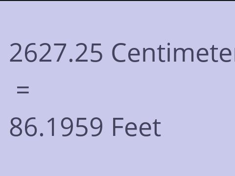 2627.25 CM TO FEET