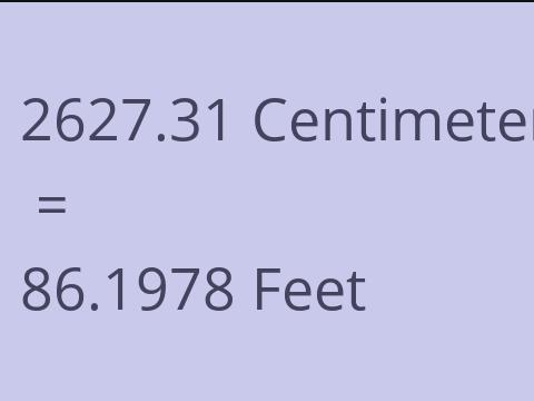 2627.31 CM TO FEET