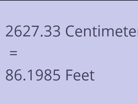 2627.33 CM TO FEET