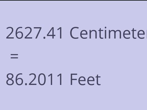 2627.41 CM TO FEET