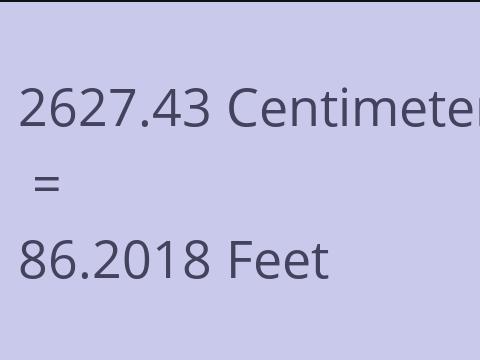 2627.43 CM TO FEET