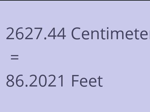 2627.44 CM TO FEET