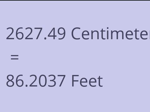 2627.49 CM TO FEET