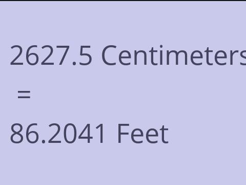 2627.5 CM TO FEET