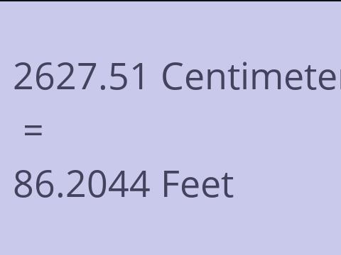 2627.51 CM TO FEET