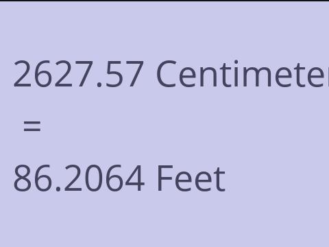 2627.57 CM TO FEET
