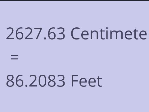 2627.63 CM TO FEET