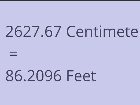 2627.67 CM TO FEET