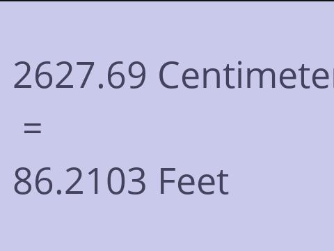 2627.69 CM TO FEET