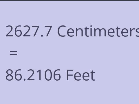 2627.7 CM TO FEET