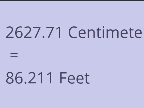 2627.71 CM TO FEET