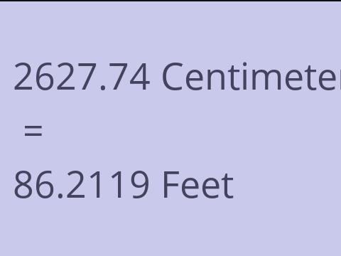 2627.74 CM TO FEET