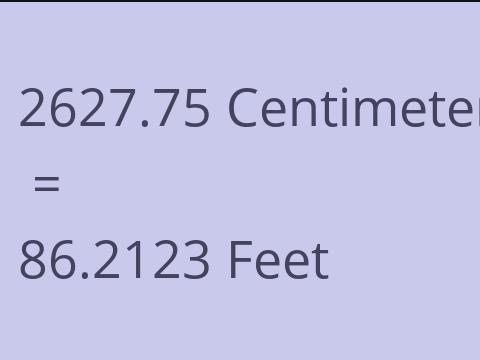 2627.75 CM TO FEET