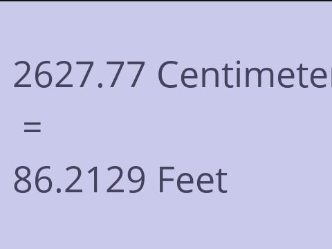 2627.77 CM TO FEET