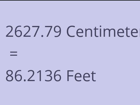 2627.79 CM TO FEET