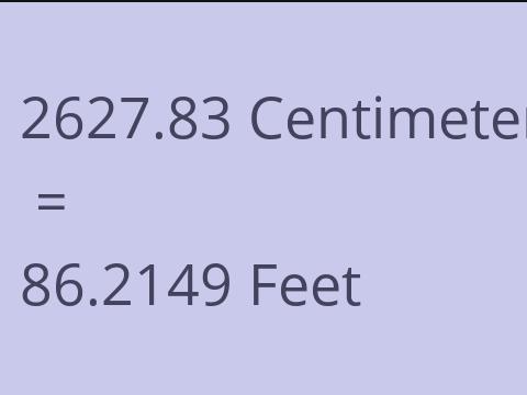 2627.83 CM TO FEET