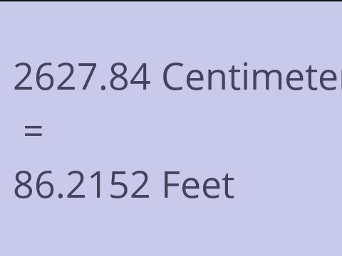 2627.84 CM TO FEET