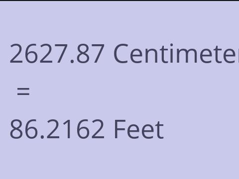 2627.87 CM TO FEET
