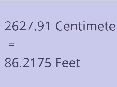 2627.91 CM TO FEET