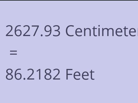 2627.93 CM TO FEET