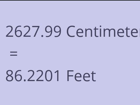2627.99 CM TO FEET