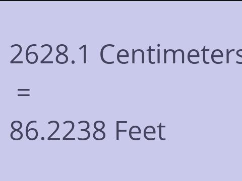 2628.1 CM TO FEET