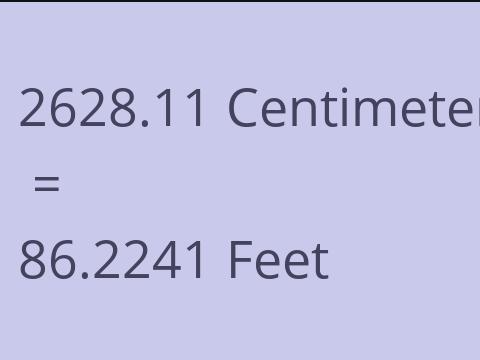 2628.11 CM TO FEET