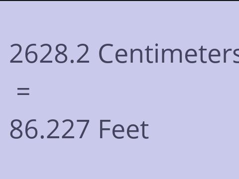 2628.2 CM TO FEET