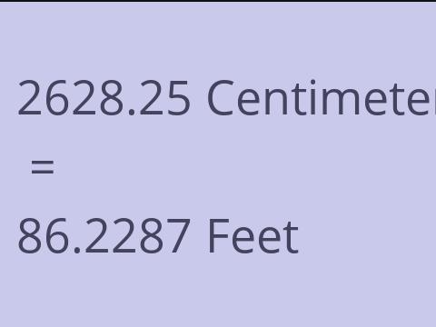 2628.25 CM TO FEET