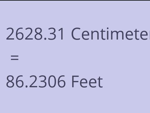 2628.31 CM TO FEET
