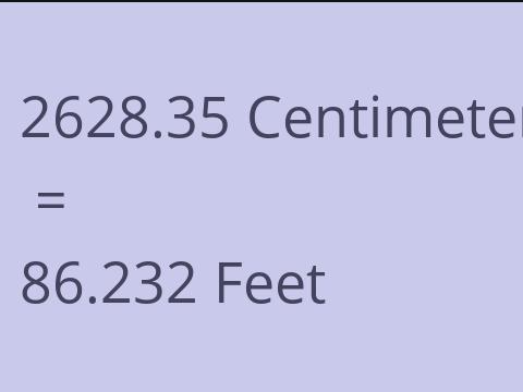 2628.35 CM TO FEET
