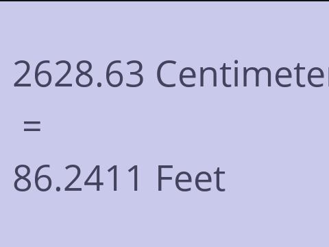 2628.63 CM TO FEET