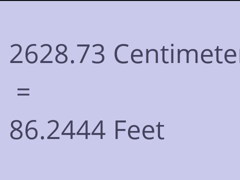 2628.73 CM TO FEET