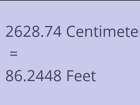 2628.74 CM TO FEET