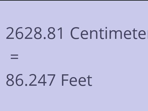 2628.81 CM TO FEET