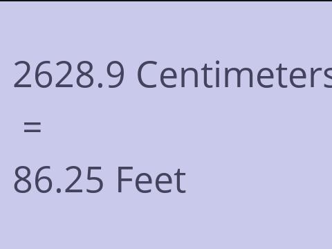 2628.9 CM TO FEET