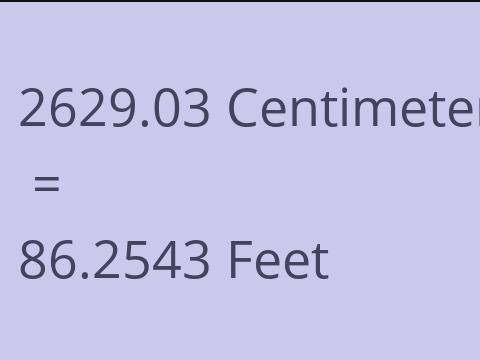 2629.03 CM TO FEET