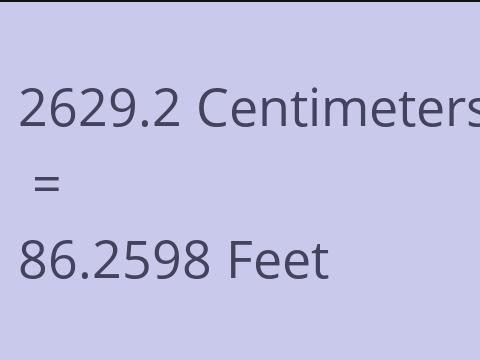 2629.2 CM TO FEET