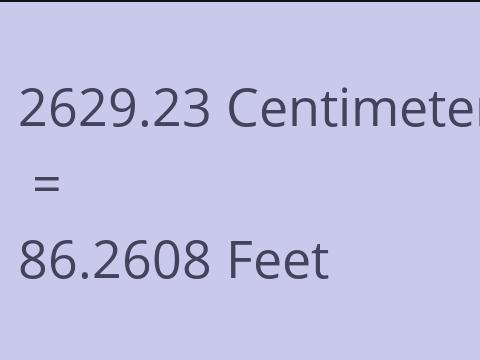 2629.23 CM TO FEET