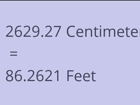 2629.27 CM TO FEET