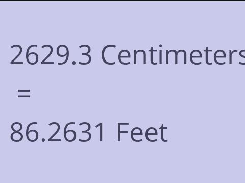 2629.3 CM TO FEET