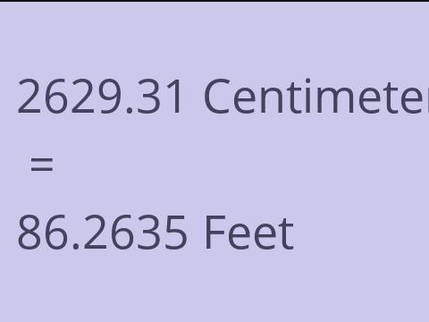 2629.31 CM TO FEET