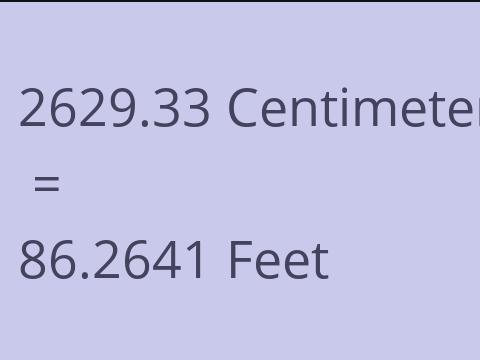 2629.33 CM TO FEET